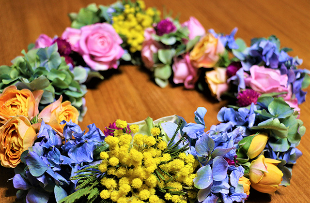 フレッシュフラワーリース