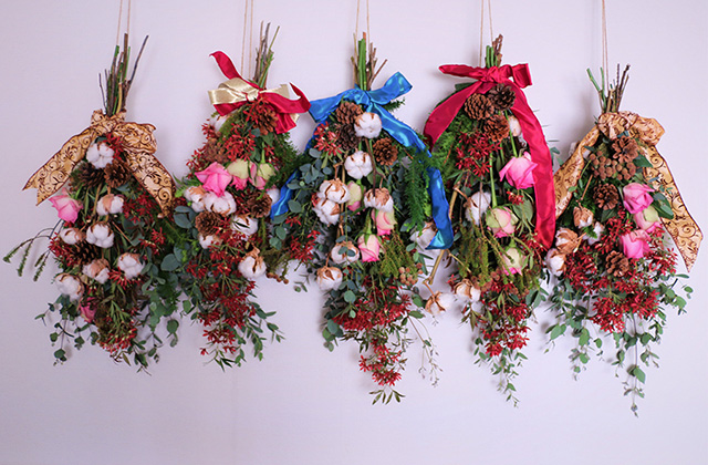 参加者様の作品　クリスマススワッグ