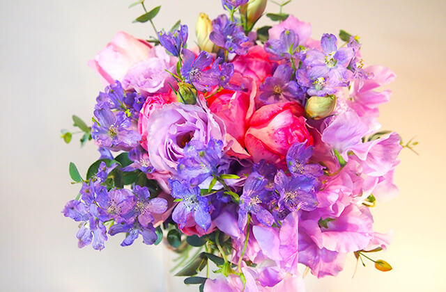 クラッチブーケ　パープル系