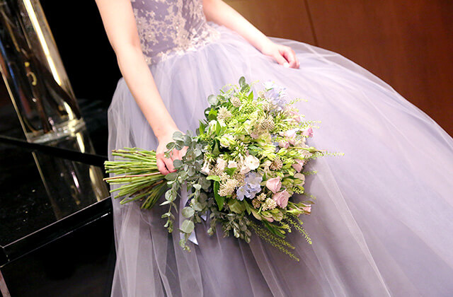 クラッチブーケ　ブルー系